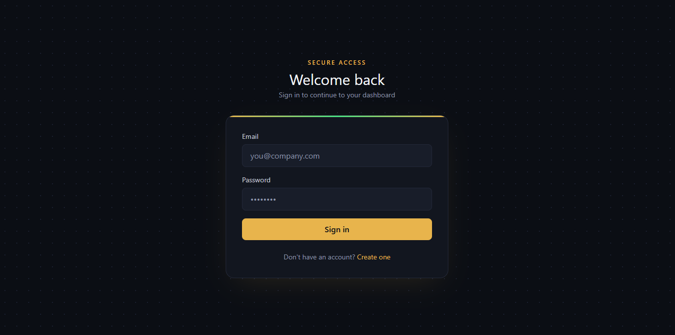VaultAuth login interface